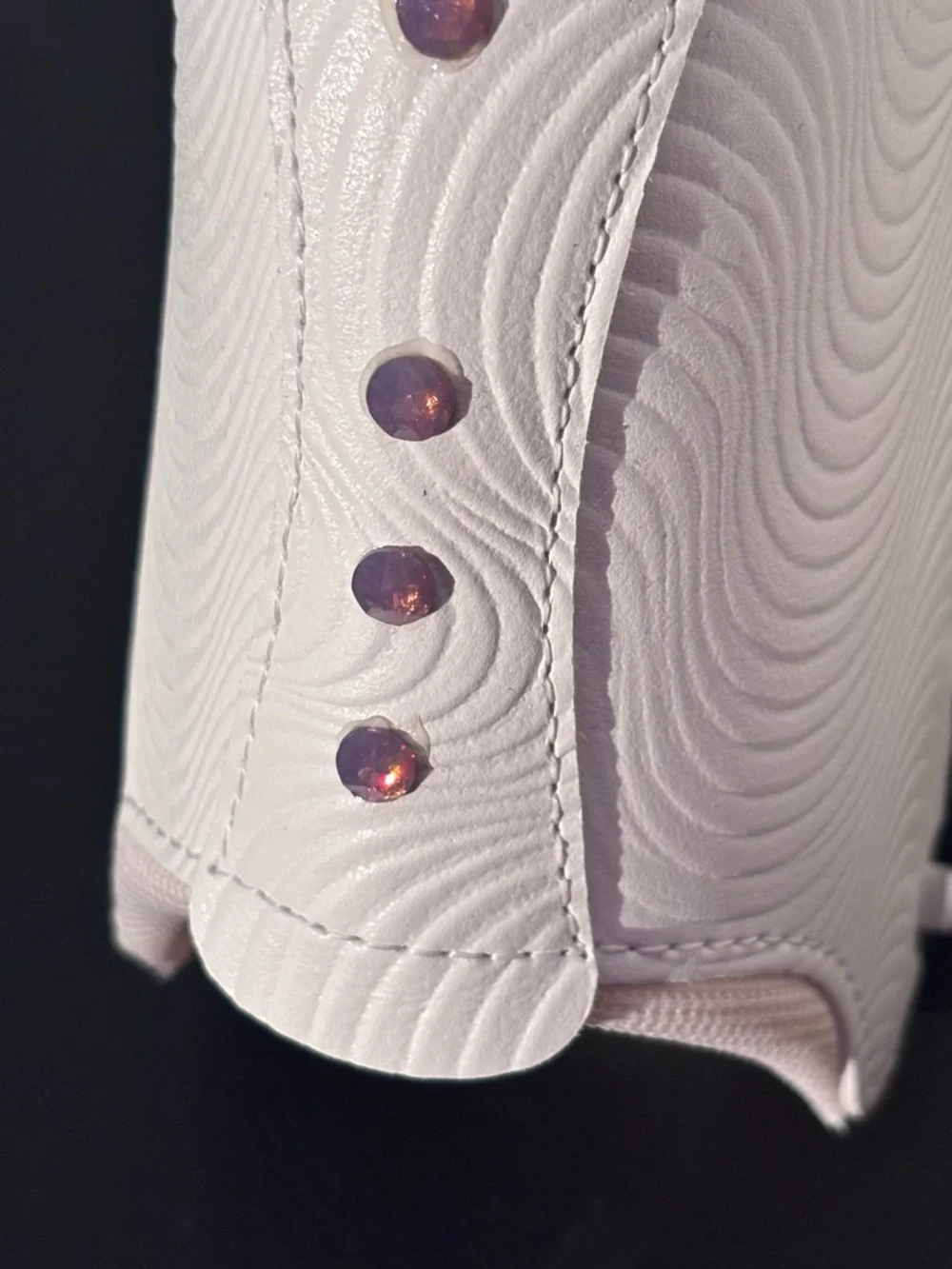 EDEA WAVE White Artistic Off Ice Skates with Purple Laces & Swarovski Crystals - Picture 7 of 16